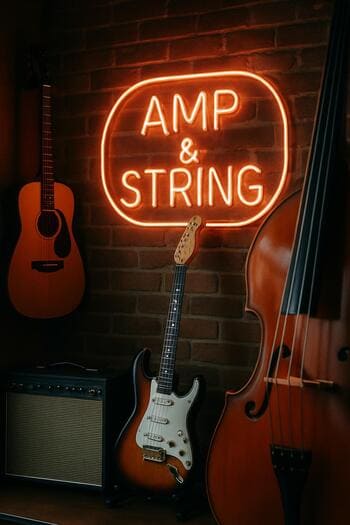 Mağaza daxilində neon işıqlı sınaq küncü və alətlər