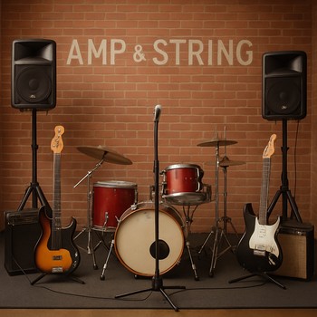 Səhnədə ifa edən qrup və ön planda səs pultu